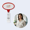 PORTE BADGE DEROULEUR PERSONNALISE 'DISTUBI OVALE'