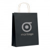 SAC PAPIER KRAFT PROMOTIONNEL ANSES TORSADEES 'HONDURO' 25X32X11 CM 90 GR/M²