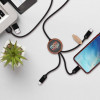 CABLE DE CHARGE 5EN1 SCX® PERSONNALISÉ LOGO LUMINEUX  'KIPA SMART'