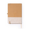 CARNET A5 PERSONNALISE PAILLE NATURELLE COTON 'BOLGA' 