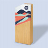 TROPHEE EN BOIS ET VERRE PERSONNALISE 'KAYNA QUADRI'