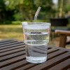 MUG PERSONNALISABLE EN VERRE AVEC PAILLE 400ML 'COFCIA'