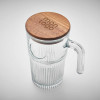 MUG VERRE NERVUREE PERSONNALISE 450ML 'VIVIANE'