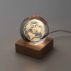 GLOBE LUMINEUX EN VERRE PERSONNALISABLE 'BOULGA'