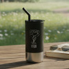MUG ISOTHERME AVEC PAILLE 480ML PERSONNALISABLE 'MARYNE'