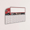 CALENDRIER MURAL ILLUSTRÉ ÉCOMATIÈRE 64X39CM PUBLICITAIRE 'CAMION'