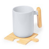 SET 4 SOUS BOCK PERSONNALISABLE PUZZLE BAMBOU 'NATIVO'