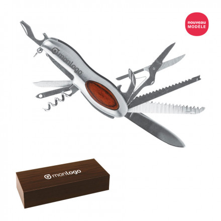 COUTEAU DE POCHE PERSONNALISÉ 15 FONCTIONS 'DAVY'