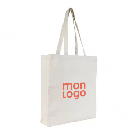 TOTE BAG COTON PERSONNALISABLE AVEC SOUFFLET 'LARGO'