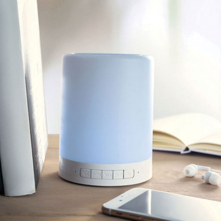 ENCEINTE BLUETOOTH® 3W PUBLICITAIRE AVEC LAMPE D'AMBIANCE 'DANCE'