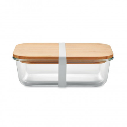 LUNCH BOX PERSONNALISÉE EN VERRE ET BAMBOU 'SARDI'