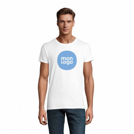 TEE SHIRT BLANC PERSONNALISABLE HOMME 'CRUSADER MEN' 150 GR/M²