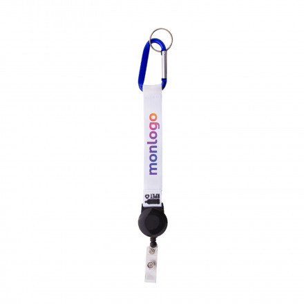 PORTE CLE PERSONNALISABLE MOUSQUETON DEROULEUR 'KILLA RPET'