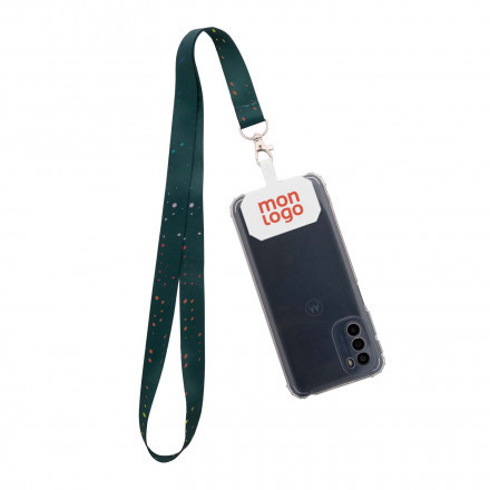 TOUR DE COU TELEPHONE RPET PERSONNALISABLE MIE 'WARNA'