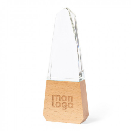TROPHÉE PERSONNALISABLE EN VERRE ET BOIS 'KAYNU'