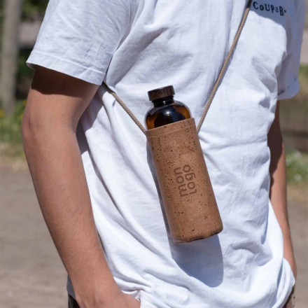 GOURDE EN VERRE PERSONNALISABLE RECYCLÉE 'KORKUR'