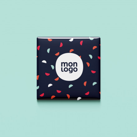 BADGE AIMANTE CARRE PERSONNALISABLE 'KIMY'