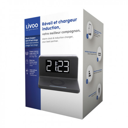 RÉVEIL ET CHARGEUR PERSONNALISÉ 10W LIVOO® 'WAKE ME'