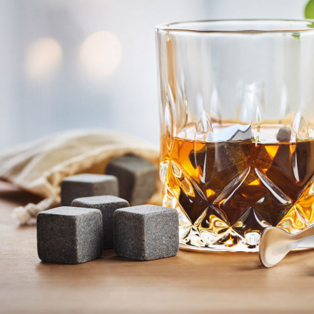 POCHETTE PERSONNALISÉE DE 4 GLAÇONS EN PIERRE 'GLAGO'