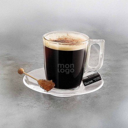 TASSE EN VERRE FRANCAIS 90ML PERSONNALISABLE 'NUEVO' 