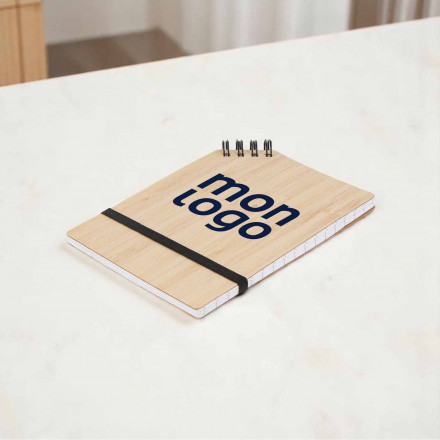 BLOC NOTES EN BAMBOU A6 PERSONNALISABLE 'ANGLUS'