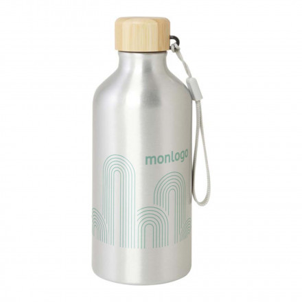 GOURDE 500 ML PERSONNALISABLE 'MORA RECYCLE CORDE' 