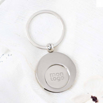 PORTE CLE JETON PERSONNALISE EN METAL 'MOMSY'