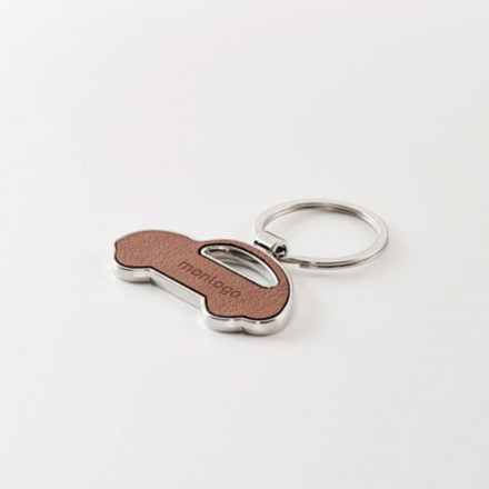 PORTE CLE EN PU RECYCLE PERSONNALISE 'ANGELOS VOITURE'