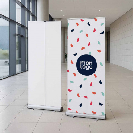 ROLL UP SANS PVC PERSONNALISABLE 'ANIMATION NON TISSE'