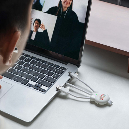 CABLE DE CHARGE 2 EN 1 PERSONNALISABLE 'OCTOPUS BT' XOOPAR®