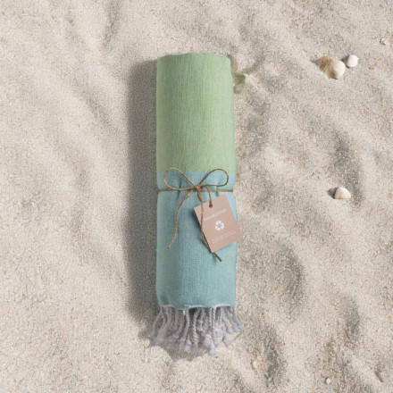 PAREO/FOUTA PERSONNALISABLE 'HORTENSE RAYURE 180 RPET'