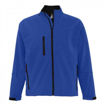 VESTE PUBLICITAIRE ZIPPÉE SOFTSHELL HOMME 'RELAX' 340 GR/M² - bleu royal