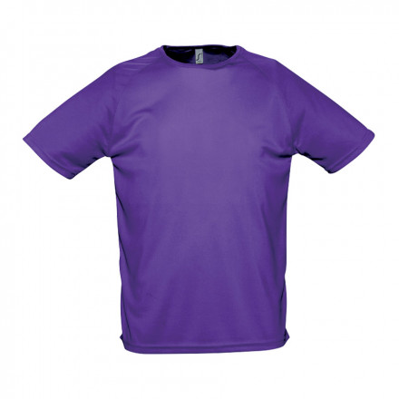 T-SHIRT PERSONNALISÉ RESPIRANT HOMME 'SPORTY' 140 GR/M² - violet foncé