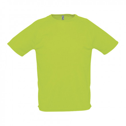 T-SHIRT PERSONNALISÉ RESPIRANT HOMME 'SPORTY' 140 GR/M² - vert fluo