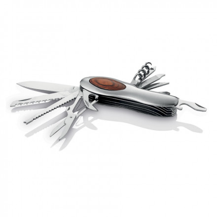 COUTEAU DE POCHE PERSONNALISÉ 15 FONCTIONS 'DAVY' - métal