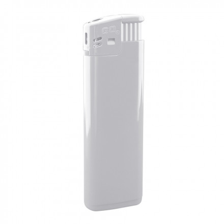 BRIQUET PUBLICITAIRE RECHARGEABLE PIEZO 'ERIS' - blanc