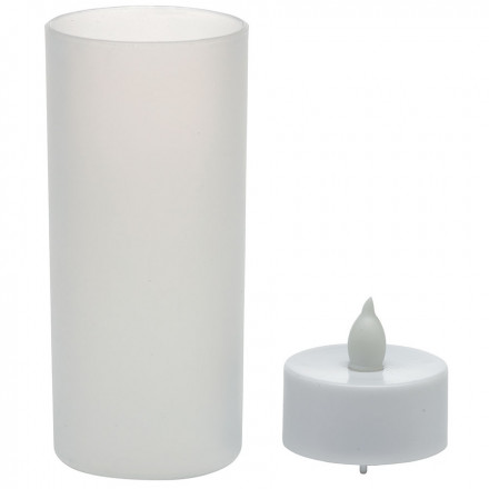 BOUGIE LED PERSONNALISÉE GRAND FORMAT 'LUMINA' - blanc