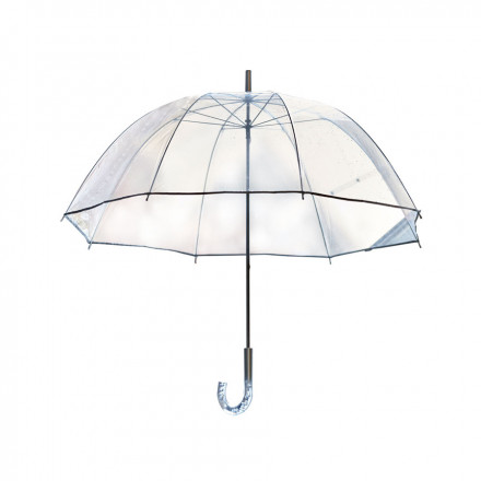 PARAPLUIE PERSONNALISÉ CLOCHE MANCHE CANNE 'BLACKBURN' - transparent