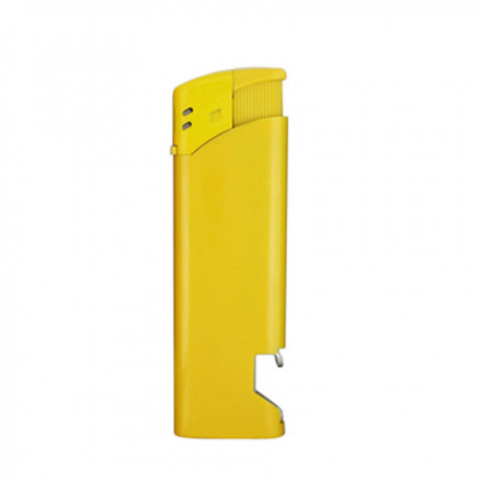 BRIQUET PUBLICITAIRE RECHARGEABLE DECAPSULEUR PIEZO 'SETH' - jaune