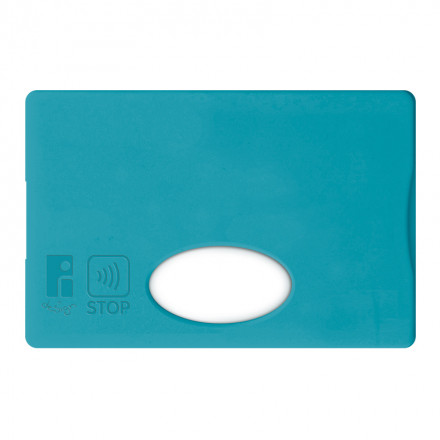 ETUI-CARTE RIGIDE ANTI-RFID PERSONNALISABLE 'LINZ' - bleu