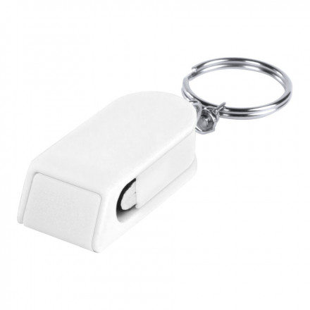 PORTE-CLÉS SUPPORT DE SMARTPHONE PUBLICITAIRE 'LUTON' - blanc