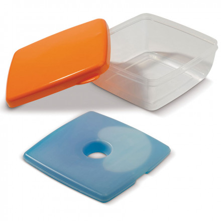 LUNCH BOX PERSONNALISABLE AVEC COMPARTIMENT FROID 'FRESCO' - orange