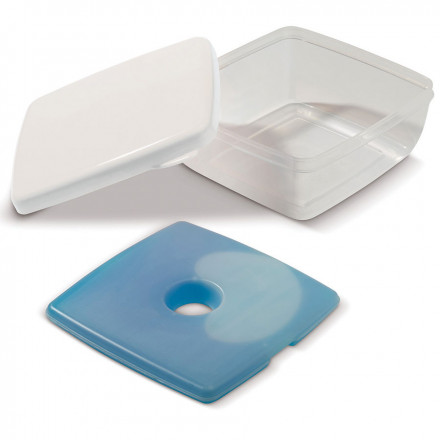LUNCH BOX PERSONNALISABLE AVEC COMPARTIMENT FROID 'FRESCO' - blanc