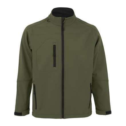 VESTE PUBLICITAIRE ZIPPÉE SOFTSHELL HOMME 'RELAX' 340 GR/M² - army