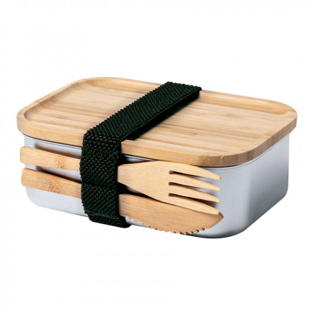 LUNCH BOX PERSONNALISÉE AVEC COUVERTS 'CONCHI' - métal