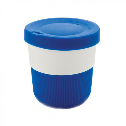 MUG PERSONNALISÉ EN PLA ET SILICONE 'SALICA' - bleu