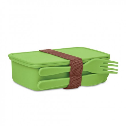 LUNCH BOX PERSONNALISÉE AVEC COUVERTS 'DOPPITA' - vert