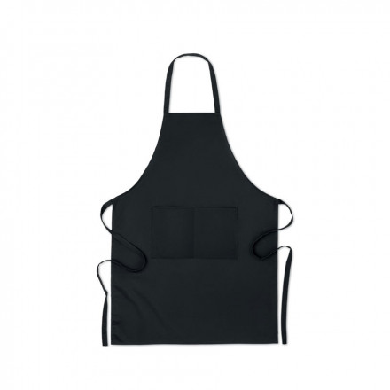 TABLIER PERSONNALISÉ EN COTON BIO 'TIDU' - noir