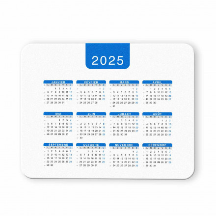 TAPIS DE SOURIS RECTANGLE PERSONNALISABLE 'PADY DATE' - bleu