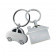 PORTE CLES PERSONNALISABLE 'METALO'